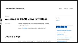 OCAD University Blogs