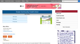Ocala Community Credit Union - Ocala, FL - Credit Unions Online