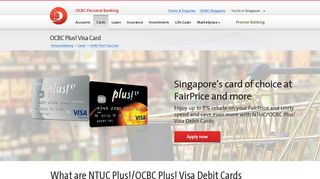 OCBC Plus! Visa Debit Card | OCBC Singapore - OCBC Bank