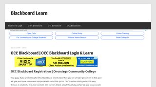OCC Blackboard | OCC Blackboard Login Help & Learning 2018