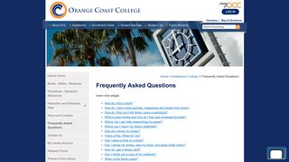 Frequently Asked Questions - Orange Coast College