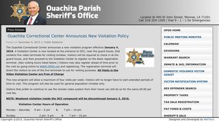 Ouachita Correctional Center Announces New Visitation Policy ...