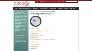 Moodle Login and Navigation - OCCC.edu