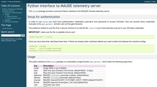 Python interface to MAUDE telemetry server — maude 1.0 ...