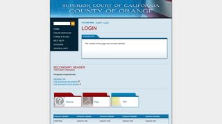 Login - The Superior Court of California - County of Orange