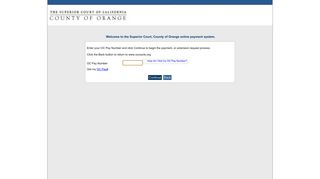 Superior Court of California, County of Orange - Traffic Payment