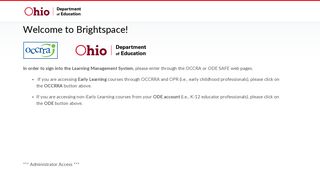 Login - Ohio Department of Education - D2L