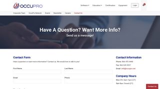 Contact Us | OccuPro