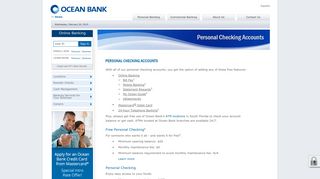 Checking Accounts - Ocean Bank