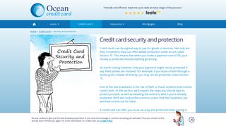 Credit Card Security | Fraud Protection & Online Safety Tips | Ocean ...