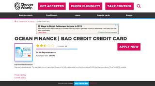 Ocean Finance | Bad Credit Credit Card - In depth info & reviews ...