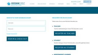 register / login - Ocean First Education