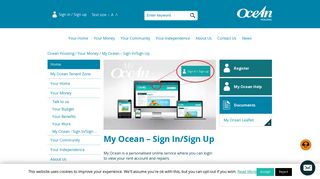 My Ocean - Sign In/Sign Up - Ocean Housing