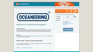 the Oceaneering Trainingportal - Trainingportal.no