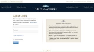 Agent Account Sign In | Oceania Cruises Travel Agent