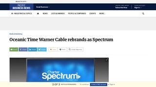 Hawaii's Oceanic Time Warner Cable rebrands as Spectrum following ...