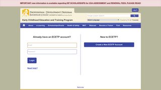 Login: ECETP - The Professional Development Program - University at ...