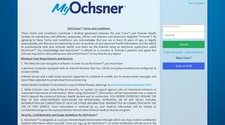 MyOchsner - Login Page - Ochsner Health System