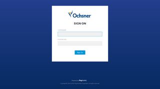 Ochsner Health System: Sign On