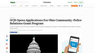 OCJS Opens Applications For Ohio Community-Police Relations Grant ...