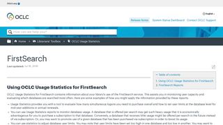 FirstSearch - OCLC Support
