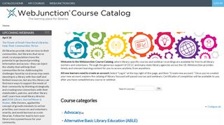 WebJunction Course Catalog