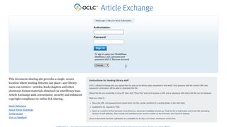 OCLC Article Exchange - WorldCat