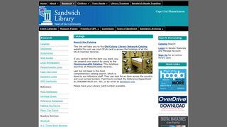 Catalogs - Sandwich Public Library, Sandwich Massachusetts