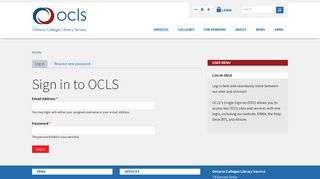 Sign in to OCLS | Ontario Colleges Library Service