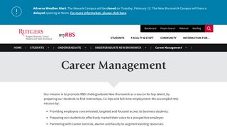Career Management - myRBS - Rutgers University