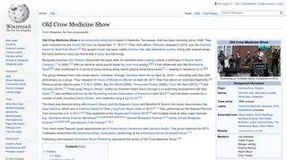 Old Crow Medicine Show - Wikipedia