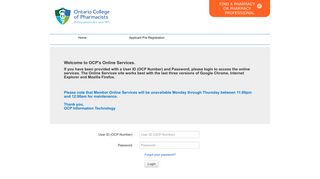 OCPInfo.com | Ontario College of Pharmacists