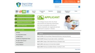 Applicant - OCPInfo.com | Ontario College of Pharmacists