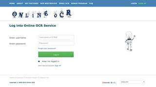 Sign in with your Online OCR account to convert PDF to Word