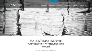 The OCR Closed Over 2,500 Complaints – What Does This Mean ...