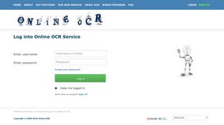 Sign in with your Online OCR account to convert PDF to Word