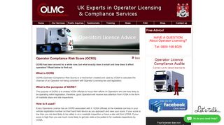 Operator Compliance Risk Score (OCRS) Advice and Information