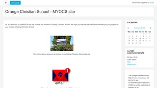 MYOCS site - Orange Christian School