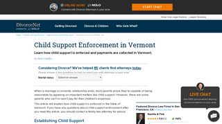 Child Support Enforcement in Vermont | DivorceNet