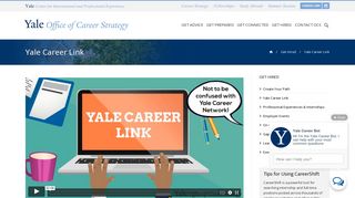 Yale Career Link | Office of Career Strategy | Yale University