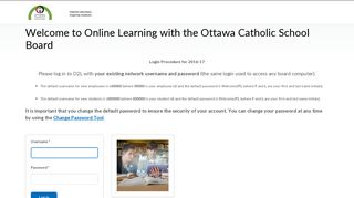 Ottawa Catholic School Board: Login