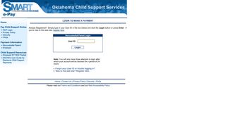 NCP Login - Oklahoma Child Support Services web site