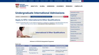 Apply to NTU: International & Other Qualifications - Admissions