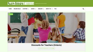 Discounts for Teachers (Ontario) – Savings Guru