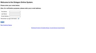 Octagon Online System Log In - The Spa/Salon Manager
