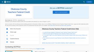 Okaloosa County Teachers Federal Credit Union (OCTFCU): Login ...