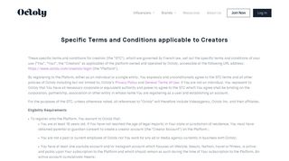 Terms & Conditions for Creators | Octoly.com