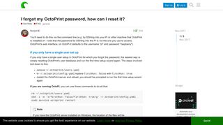 I forgot my OctoPrint password, how can I reset it? - FAQ - OctoPrint ...