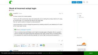 Stuck at incorrect octopi login - Get Help - OctoPrint Community Forum