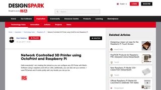 Network Controlled 3D Printer using OctoPrint and Raspberry Pi